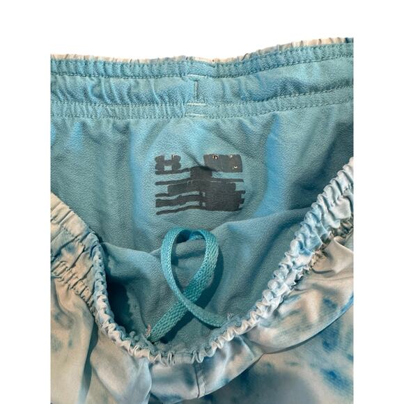 Under Armour Women’s Running Shorts Blue Tie Dye Active Gym Workout Liner Small - Picture 4 of 9